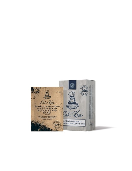 Bamboo sanitizing wipe for beard, mustache and hands – Eat&Kiss